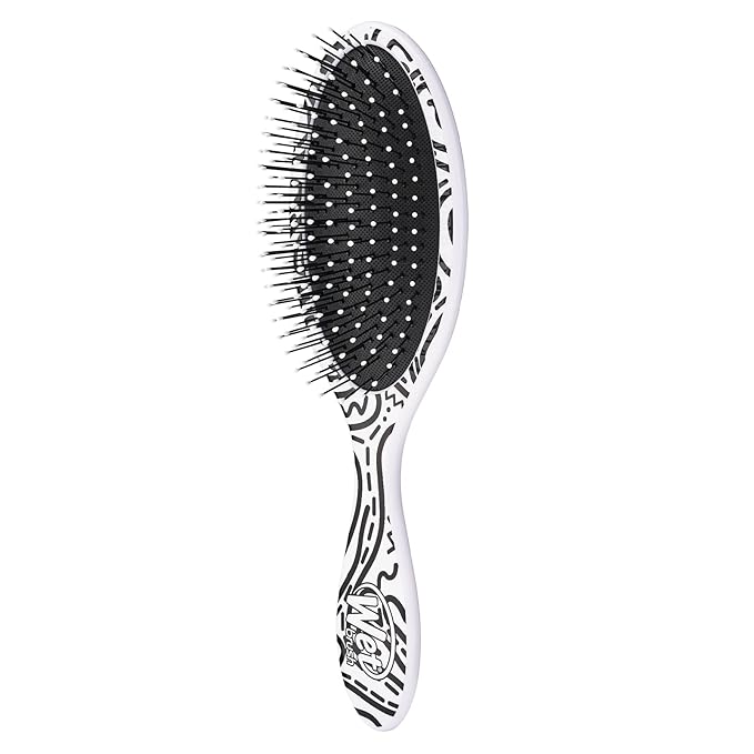 Wet Brush Original Detangling Hair Brush, Hipster Doodle - Ultra-Soft IntelliFlex Bristles - Detangler Brush Glide Through Tangles With Ease For All Hair Types - For Women, Men, Wet & Dry Hair