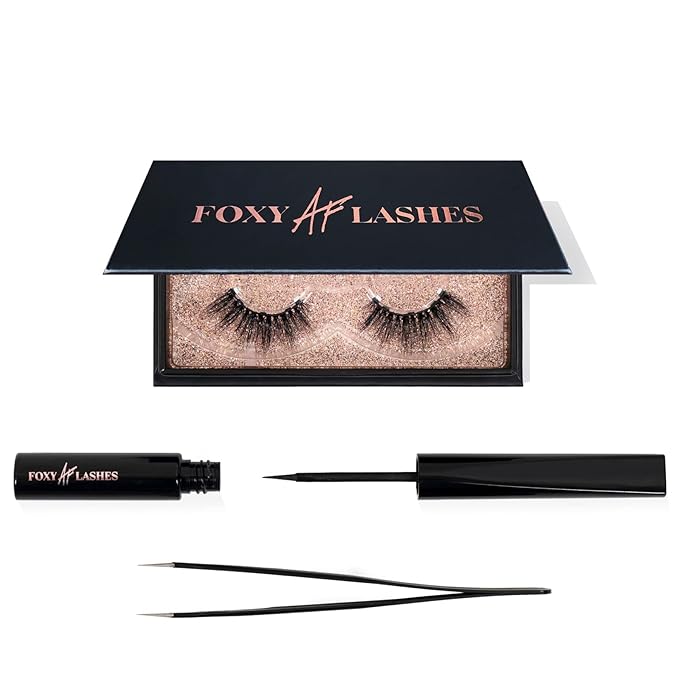 Magnetic Eyelashes with Eyeliner Kit (Strong Hold) Jawdropper | Made from Natural Fibres Premium Faux Mink Cruelty-Free with Storage Case