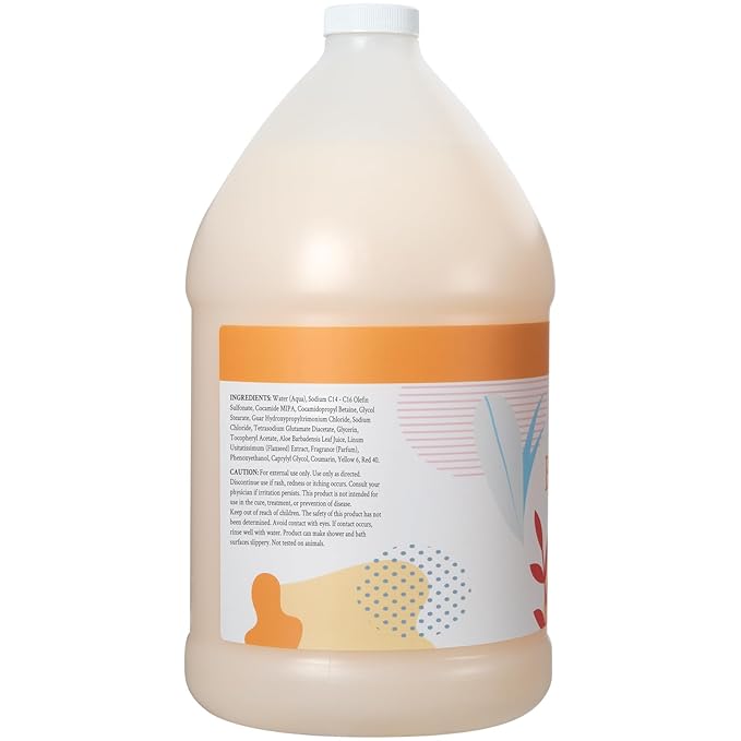 Ginger Lily Farms Botanicals Nourishing Body Wash, Coco Mango, 100% Vegan & Cruelty-Free, Coconut Mango Scent, 1 Gallon (128 fl oz) Refill
