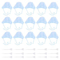 30Pcs Hair Highlight Cap Kit, Salon Hair Coloring Dye Cap Highlight Tipping Cap with Plastic Hooks for Salon Home (Blue)
