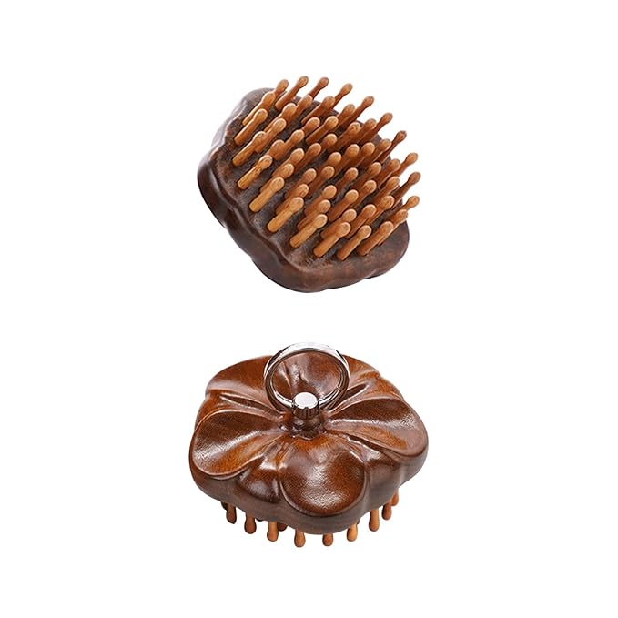 Wooden Scalp Massager for Hair Growth & Head Relaxation, Bamboo Head Massager Brush to Stimulate Circulation, Natural Wooden Gua Sha Tool for Face & Body Massage, Gift Idea