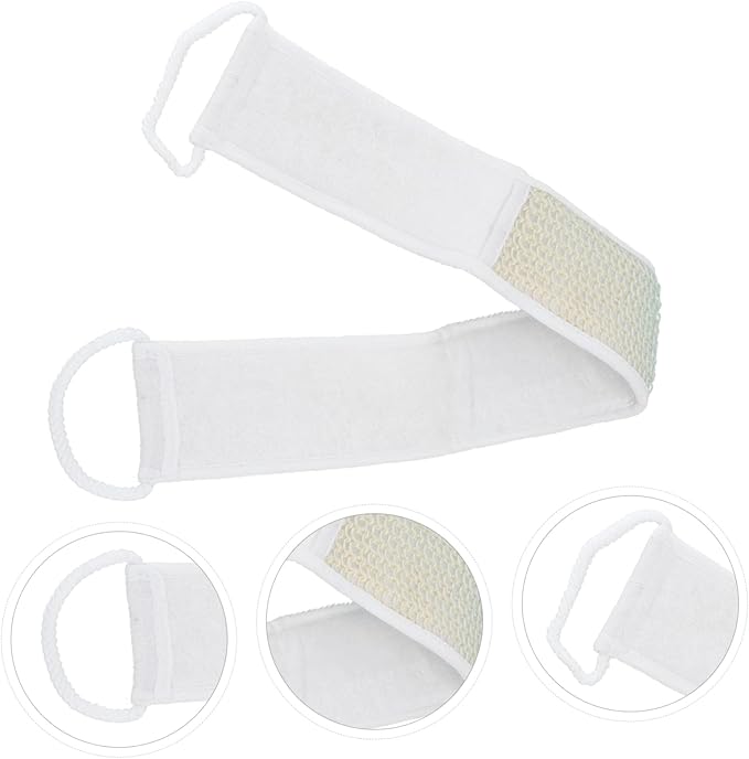 2pcs Back Scrubber Bath Towels Soft Exfoliating Shower Tool with Long Strap for and Cleansing Safe for All Skin Types for Daily Use