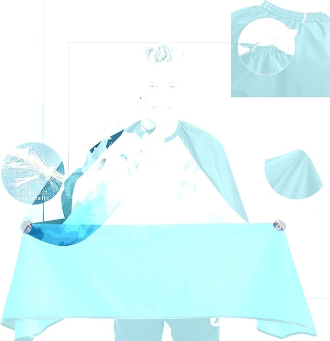 visesunny Professional Barber Cape Polyester Hair Cutting Salon Cape Apron Anti-Static Beard Bib Grooming Apron