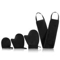 TIESOME 4 Pcs Self Tanning Mitt Applicator Kit, 4 in 1 Reusable Tanning Glove Accessories for Face Body Back Streak Free Tan Mitt (black)