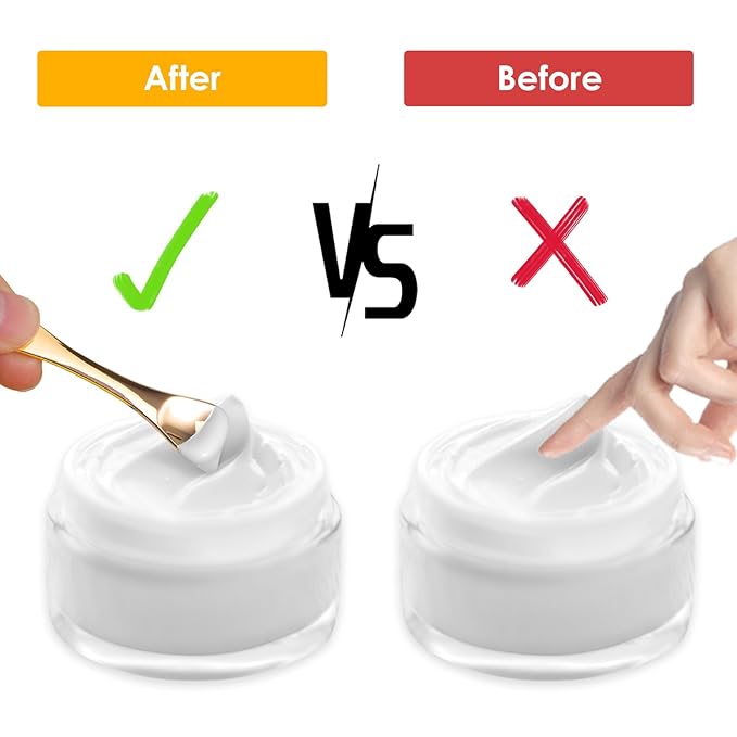 3Pcs Mini Skin Care Spoons Reusable Cosmetic Scoop Massage Metal Makeup Spatula Face Cosmetic Applicator Scoop Beauty Cosmetic Tool for Cream Lotions Moisturizers Mixing and Sampling
