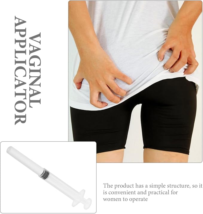 20Pcs Disposable Rectum Injector Applicator Transparent White Health Tool for Smooth and Painless Application Gel 4.72 inches