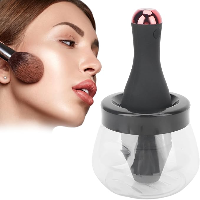 Diydeg Makeup Brush Cleaner and Dryer Machine, 2 Gears USB Rechargeable Fast Electric Cosmetic Automatic Brush Cleaner Spinner Makeup Brush Tools, Wash and Dry in Seconds, for Makeup Brushes