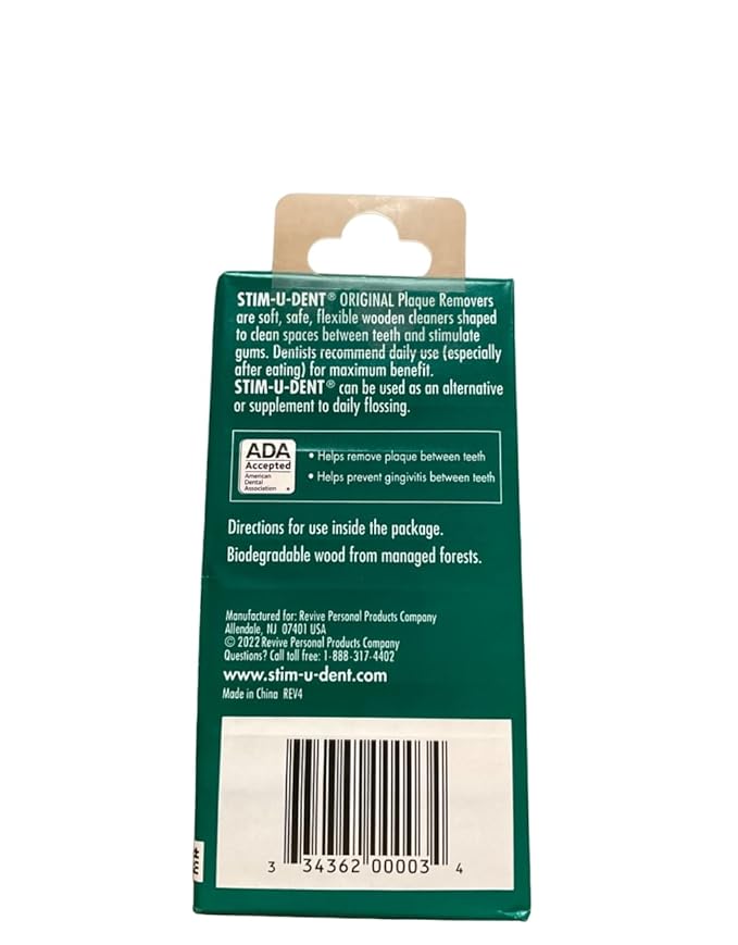 Stim-u-dent Plaque Removers Mint 25 Ea (4 Pack)