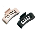 Gimme Beauty Double Claw Clip Duo - Creaseless Hair Clip Accessories for Thick, Thin & Curly Hair - Black & Tan