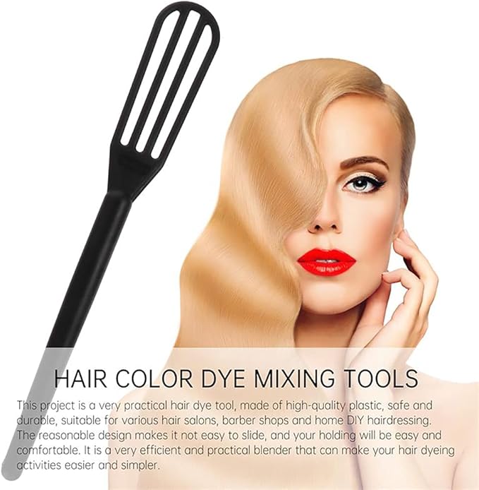 10 PCS Plastic Hair Coloring Mixer,Hair Color Whisks Dye Cream Mixer,Tint Color Cream Colorful Spoon Applicator Hair Bleaching Highlight Tool for Home Barber Shop Salon