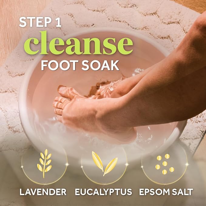 Dr. Scholl’s Pedi Perfect 4-in-1 Pedicure Kit - The Ultimate at-Home Spa Pedicure Experience, Foot Soak, Exfoliating Mask, Moisturizing Cream, Pumice Stone Callus Remover, Soft Smooth Feet in Minutes