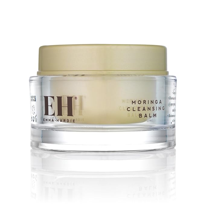 Emma Hardie Starter Kit: Travel Size 50ml Moringa Cleansing Balm, Travel Size 15ml Midas Touch Revitalising Cream & Professional Cleansing Cloth, Packed in a Cosmetic Bag, Natural & Cruelty Free
