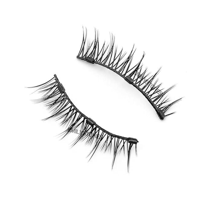 Magnetic Eyelashes Set with Applicator, Reusable False Lashes, No-Glue Design, Black (MLT13)