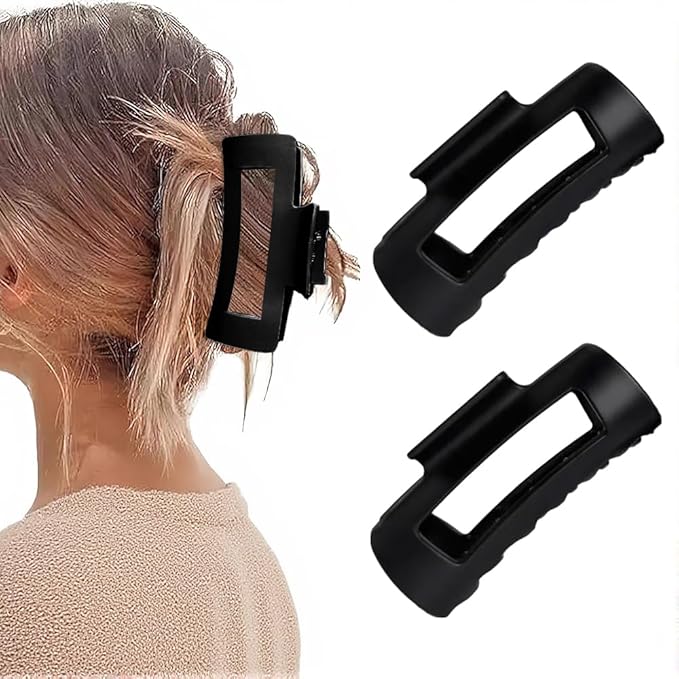 Fashion Hair Clips, Cloud Hair Pins for Women, 3.9 inch Hair Claw Clip for Thick/Fine/Thin/Curly Hairstyle, Black 2 Pack
