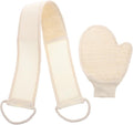 VICASKY Cotton Bath Gloves Back Scrubber Straps Exfoliating Gloves for Shower Women Men Body Cleaning Tool for Home and Travel