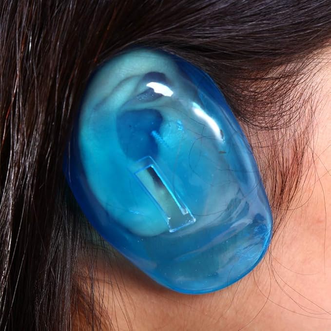 Ear Covers For Hair Dryer, 2pcs Ear Covers For Hair Dye, Shield Anti Staining Plastic Guard Protects Earmuffs From The Dye
