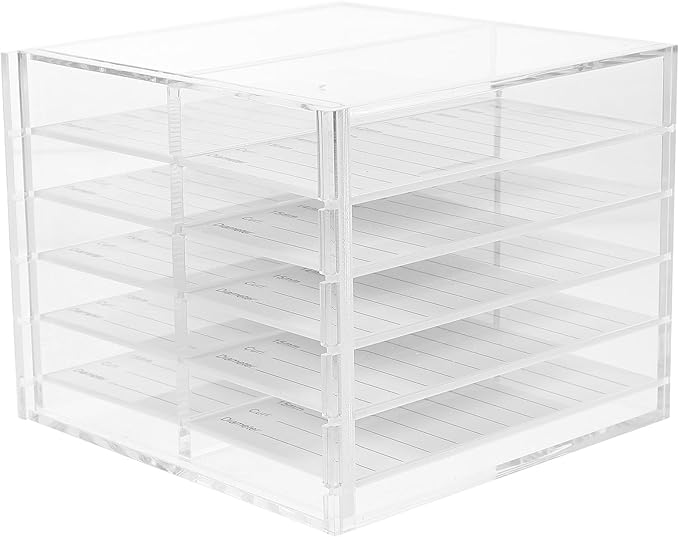 Baluue Acrylic False Eyelash Storage Box 10-layer Organizer Case Makeup Lash Display Holder Cosmetic Travel Container for Women