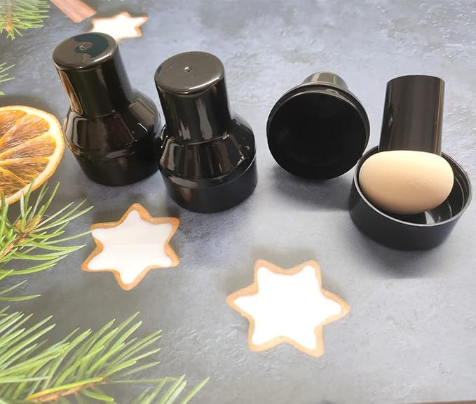 Mushroom Makeup Sponge Cosmetic Blender Puff Latex Free Face Sponge Beauty Puff Makeup Brush Sponge with Handle Case for Concealer BB Cream Foundation Makeup Tools (3 Pack, Skin Color)