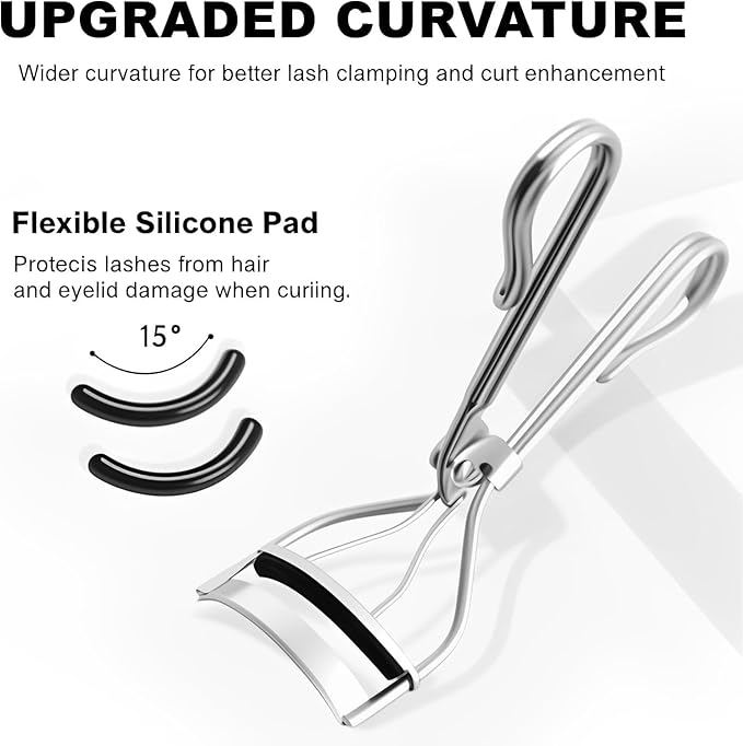 36Pack Compatible with Amazon Basics Eyelash Curler Refills,Silicone Rubber Eyelash Curler Refills Compatible with Amazon Basics.
