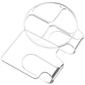 2 Pcs Handheld Acrylic Makeup Palette, Foundation Mixing Palette Nail Art Manicure Tray Clear Cosmetic Mixing Tray Apply for Foundation Eye Shadow Lipsticks Blending (Round, Rectangle)