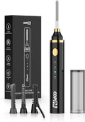 COPPA Electric Lash Curler, LP-1 Lipstick Type 3-in-1 Heated Eyelash Curler with 3 Brush Heads 3 Curling Modes and 3 Temp & 5s Quick Heat-up, Perfect for Beginners and Makeup Pros, Black