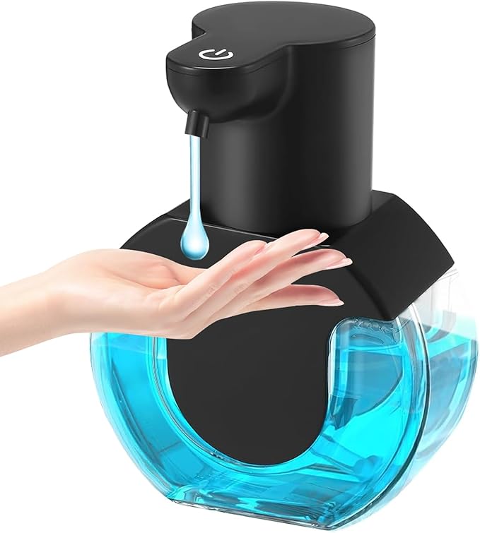 Automatic Soap Dispenser Touchless,14.2oz/420ML Auto Liquid Soap Dispenser,Rechargeabled Wall Mounted Smart Pump for Bathroom Kitchen,Black