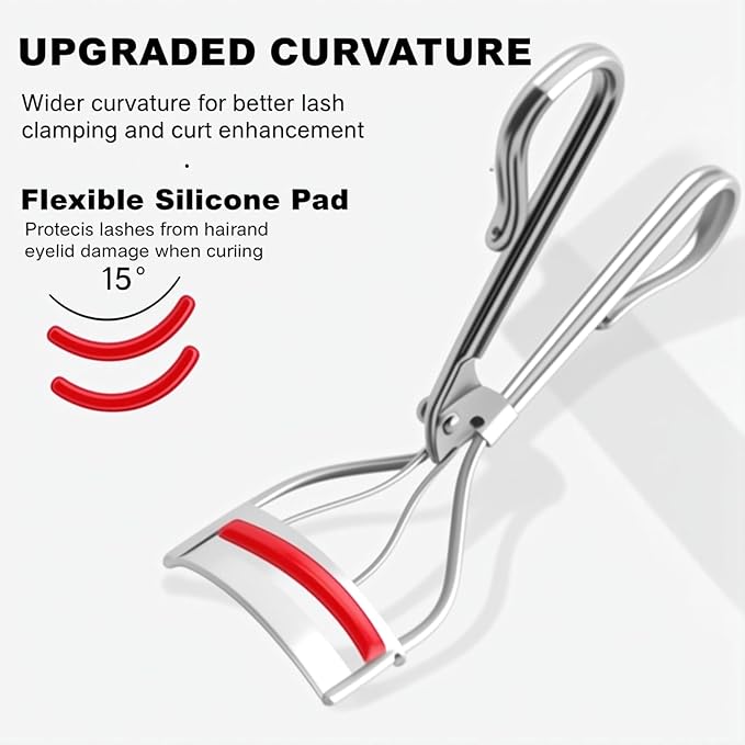 24Pack Compatible with Revlon Eyelash Curler Refills,Red Silicone Eye Lash Curler Refills Compatible with Most Revlon Lash Curlers.