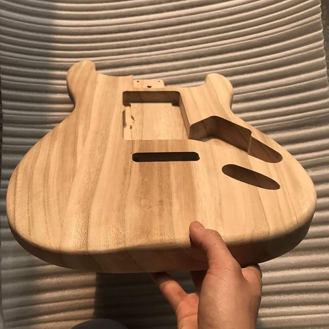 LANRU Polished Wood Type Electric Maple Guitar Barrel Body Unfinished Electric Guitar Barrel