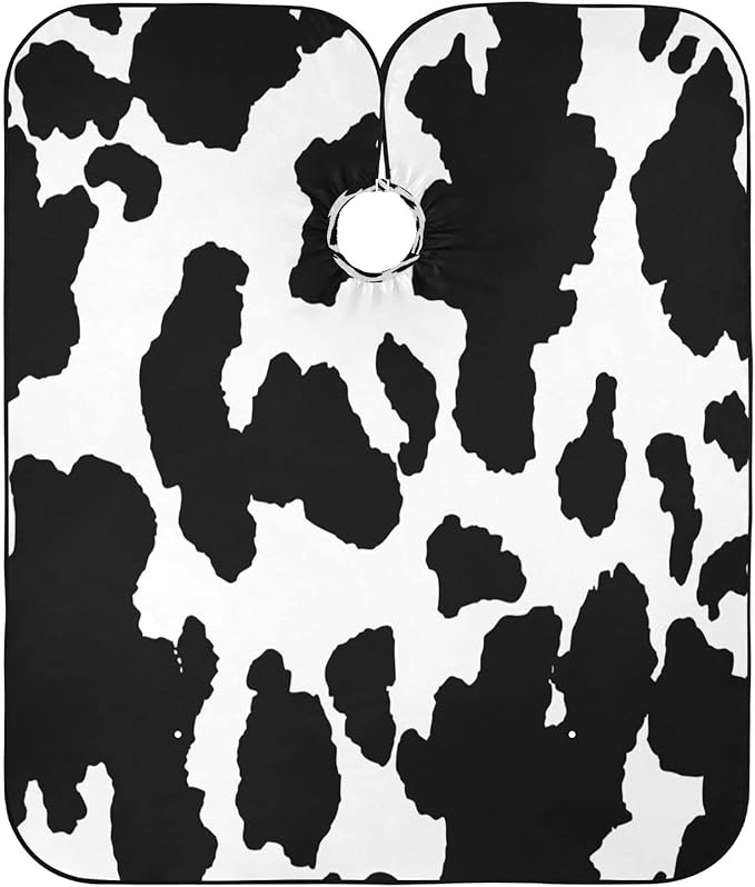 Cute Cow Print Hair Cutting Capes for Adults Salon Barber Cape with Adjustable Closure Hairdresser Cape for Men Women Haircut