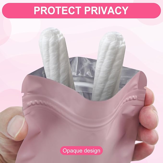 300-Pack Pink Discreet Sanitary Disposal Bags - Waterproof and Leak-Proof.Opaque Feminine Hygiene Waste Bags for Tampons,Pads & Liners(Pink)