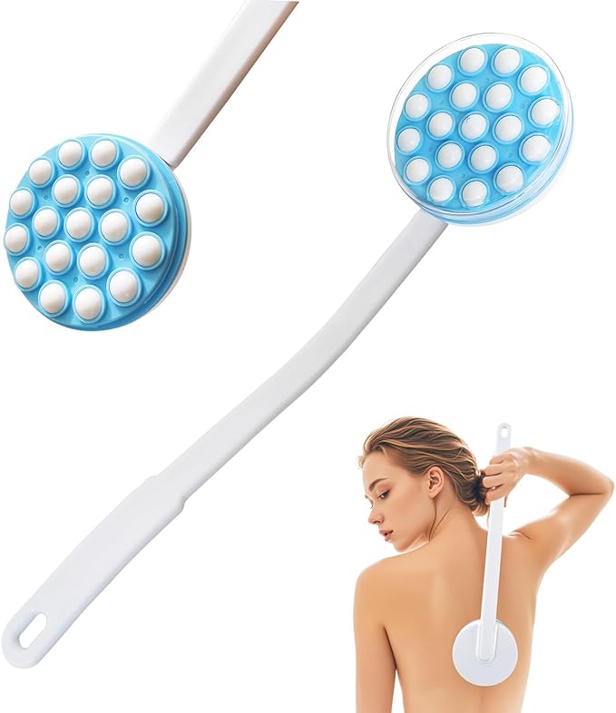 Lotion Applicator for Back - Back Lotion Applicator for Women Men Elderly - Curved Long Handle Easy Reach Self Apply Body Cream,Sunscreen,Moisturizer