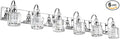 Ralbay 6-Lights Stainless Steel Crystal Bathroom Vanity Lights Over Long Mirror Modern Crystal Vanity Lighting Fixtures for Bathroom