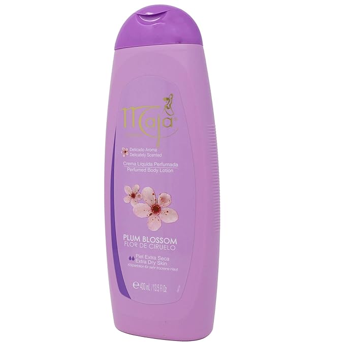 Maja Plum Blossom Body Lotion, Perfumed Body Lotion with Almond Oil and Vitamin E for Dry Skin, Keeping your Skin Hydrated, Floral and Fruity Fragrance, 2-Pack of 13.5 FL Oz each, 2 Bottles