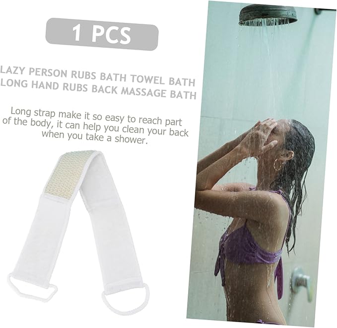 2pcs Back Scrubber Bath Towels Soft Exfoliating Shower Tool with Long Strap for and Cleansing Safe for All Skin Types for Daily Use