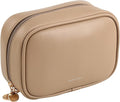 RIGHT AWAY Small Makeup Bag for Purse,Travel Cosmetic Bag Organizer for Women,Cute Make Up Pouch Waterproof Toiletry Bag with Zipper,Portable Makeup Case Skincare Bag for Travel Accessories(Khaki)