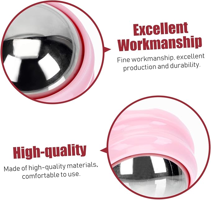 GLEAVI Ice Globes for Facials Mini Massage Roller Ball Face Massager Pressure Point Tool Face Rolling Massager Body