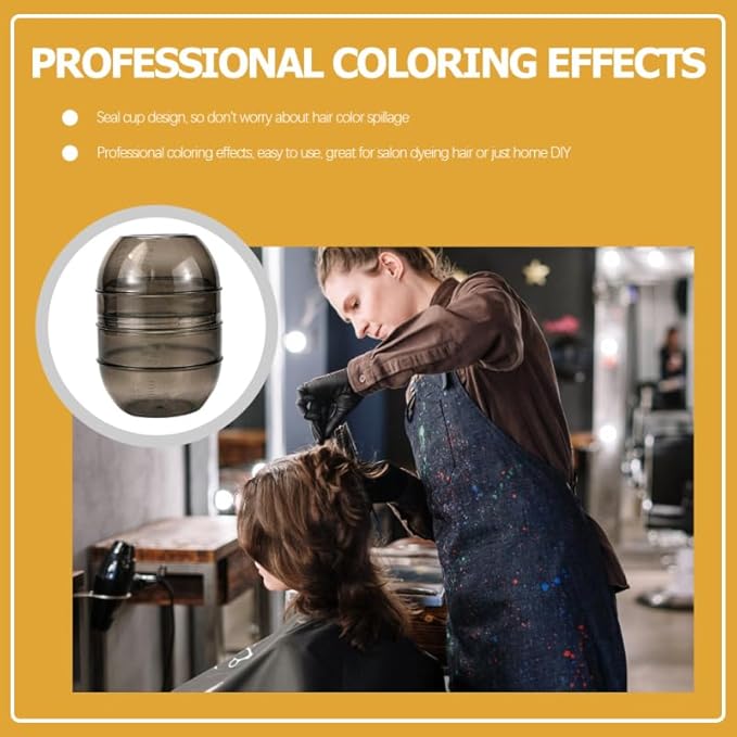 Hair Dye Color Cup with Measuring Scale 3-Pack Hair Color Mixing Bowls Salon Tint Shaker Mixer for Precise Coloring and Diy Hairdressing