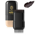 2-in-1 Hair Color Stick & Comb, Waterproof and Sweat-Proof Hair Dye Comb, Instant Convenient Root Touch Up for Gray Hair, Touch up Comb for Women & Men (Black Bronw)