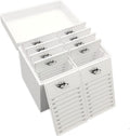 May healthbeauty 10 Layers Acrylic Eyelash Storage Box, Makeup Organizer False Eyelashes Glue Pallet Holder Grafting Extension Close-Packed Display