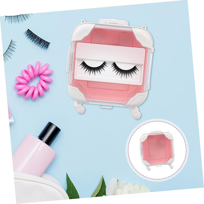 LIFKOME Lashes Pack False Eyelash Box Makeup Organizer Eyelash Storage Organizer for Women Easy to Carry