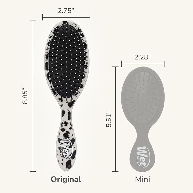 Wet Brush Original Detangler Hair Brush - Tan Leopard (Safari) - All Hair Types - Ultra-Soft Bristles Glide Through Tangles with Ease - Pain-Free Comb for Men, Women, Boys & Girls