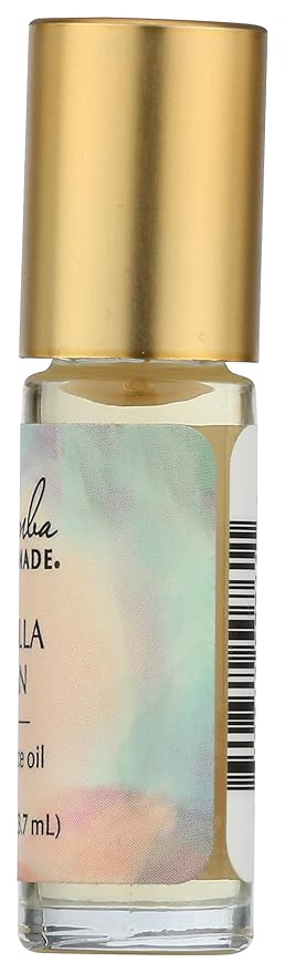 Kuumba Made Vanilla Bean Fragrance Oil, Long-Lasting Small-Batch Perfume Roller, Vegan, Alcohol-Free, .125 Fl Oz