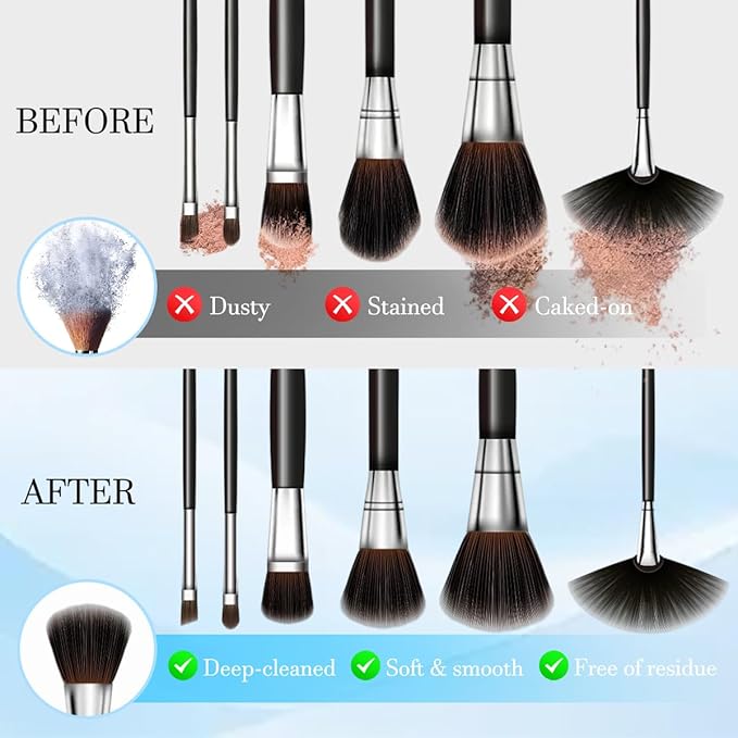 3 in 1 Electric Makeup Brush Cleaner & Dryer Machine Automatic Cosmetic Brush Washer for All Size Portable USB Deep Cleaning Beauty Tool Gift for Women