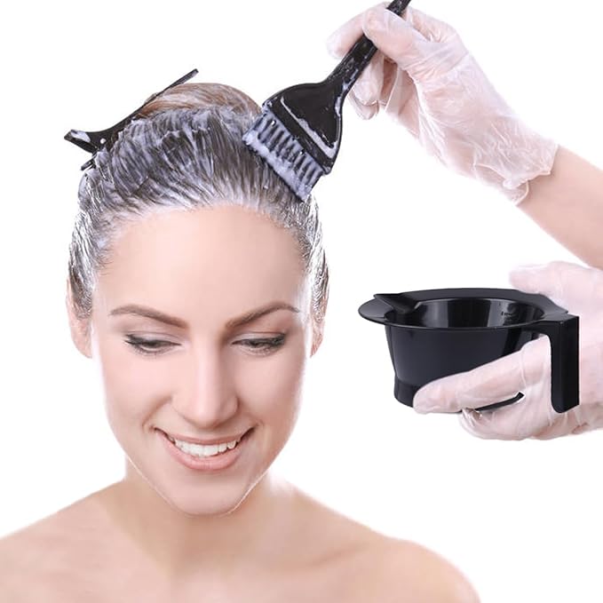 Beaupretty Hair Dye Bowl Set 4Pcs Plastic Hair Color Mixing Bowls for Salon Use Convenient and Reusable Dyeing Supplies