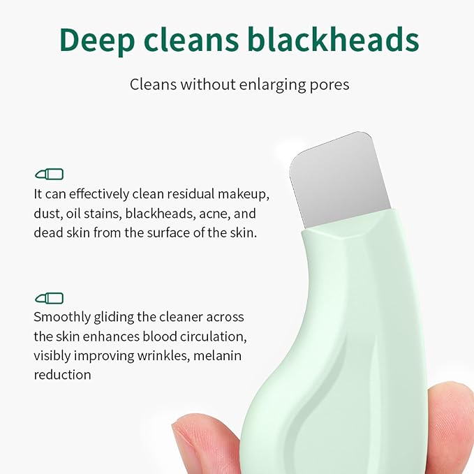 Silicone Nose Blackhead Remover/Face Spatula for Deep Cleaning Black Head Removal.Mild and Safe Skin Scrubber for Remove Facial and Nose Ehead（Green）
