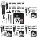 Wahl Clipper USA Deluxe Corded Chrome Pro,Complete Hair and Trimming Kit,Includes Corded Clipper,Cordless Battery Trimmer,and Styling Shears,for a Cut Every Time - Model 79524-5201M,(Pack of 5)