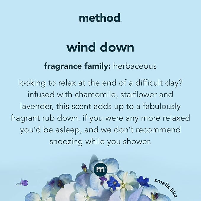 Method Body Wash, Wind Down, 18oz (Pack of 3)