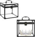 Crown Box 7.9 x 6.7 x 7.5inch, Clear Makeup Case,Cosmetic Organizer, Large Capacity Transparent Acrylic Artists Display Case for Vanity,Bathroom Counter or Dresser
