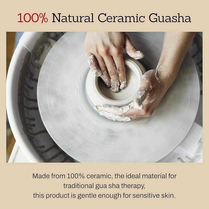 MEDITHERAPY SOKSAL GUASHA,Ceramic Gua Sha,Body Massage Tool, Korean Body Guasha, Guasha Board, Face Lift, Muscle Relief Massage Board (Body Massager)