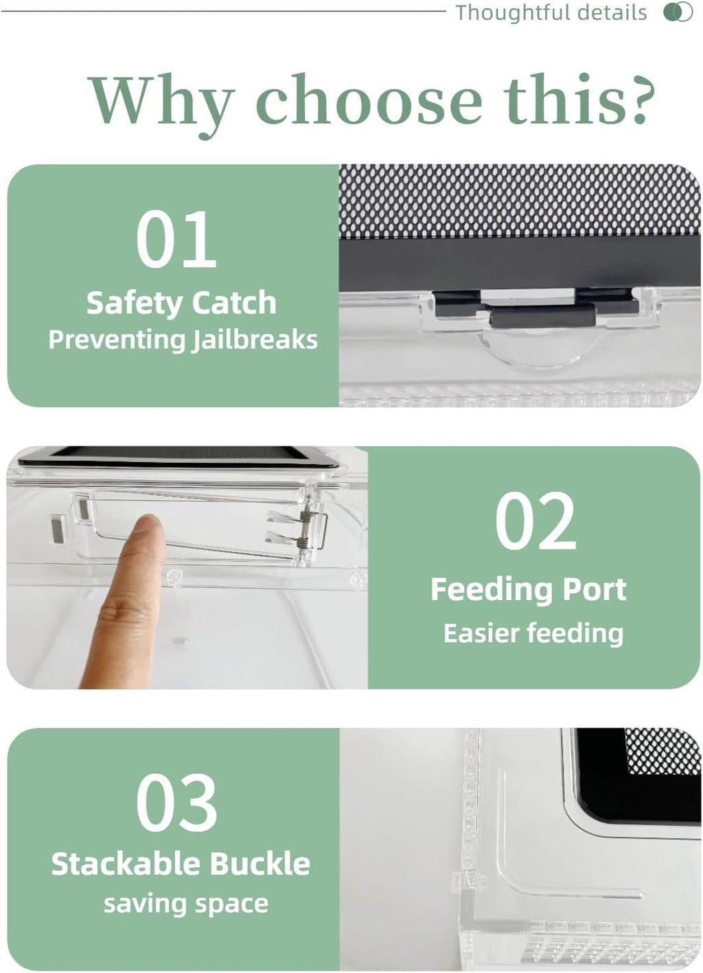 Reptile Terrarium 2025 Upgrade Leopard Gecko Tank Dual use of Water and Land, Stronger, More Durable, More Convenient, Suitable for Gecko, Hermit Crab, Tree Frog, Tarantula,Spiders (Small)